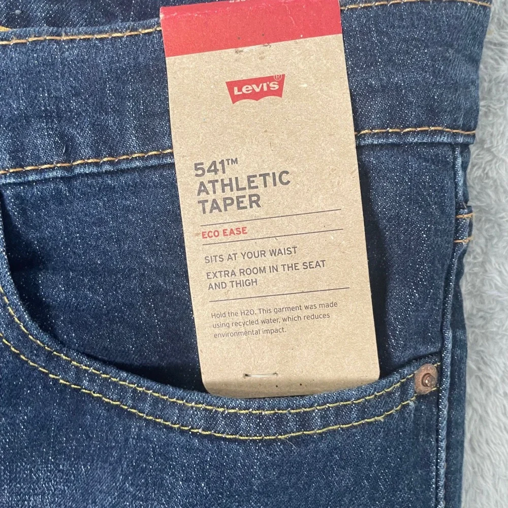 Levis 541 Athletic Taper Jeans Mens 40x32 Blue Stretch Denim Casual